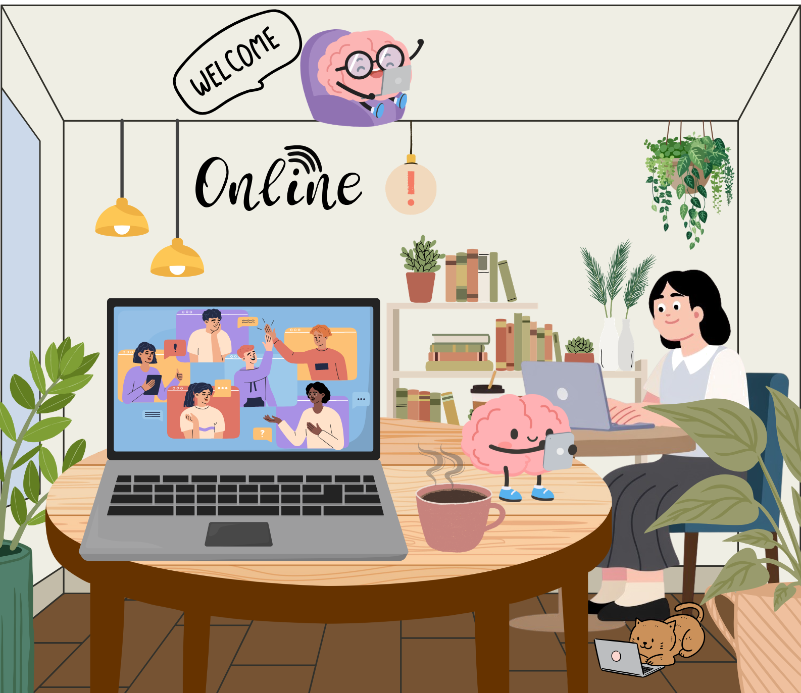 Online Selbsthilfegruppe Illustration